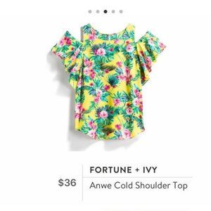 Stitch Fix: Fortune + Ivy Anwe Cold Shoulder Top
